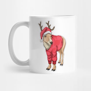 Reindeer Christmas Santa hat Mug